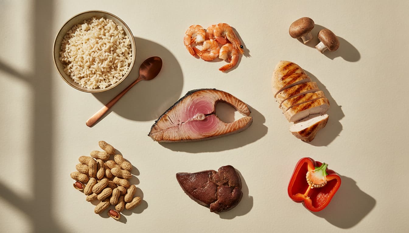 Foods high in niacin, ranked by milligrams