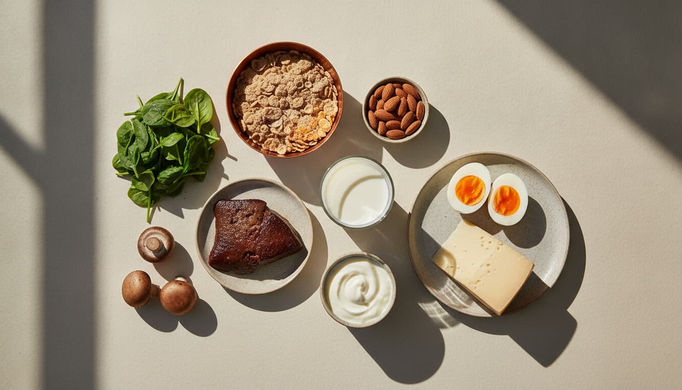 Foods high in riboflavin, ranked by milligrams