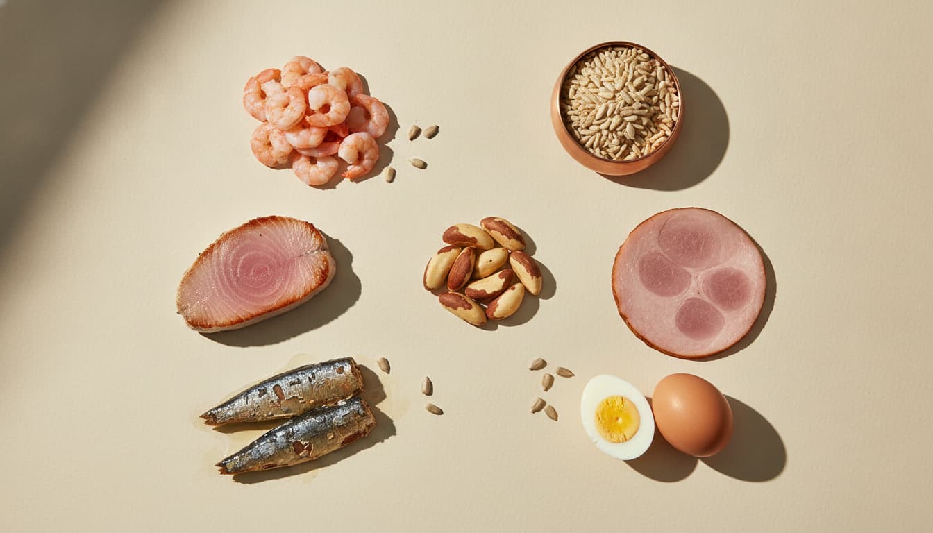 Foods high in selenium, ranked by micrograms