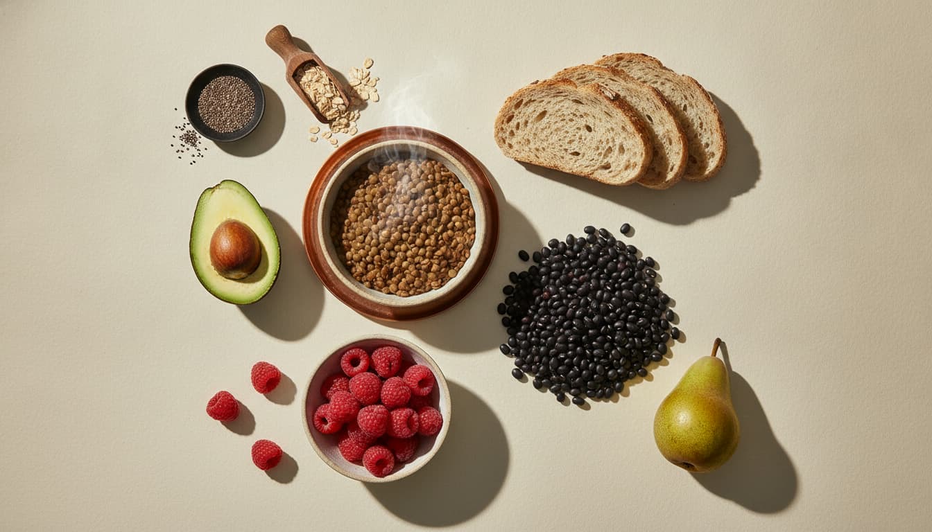 High-fiber foods, ranked by grams