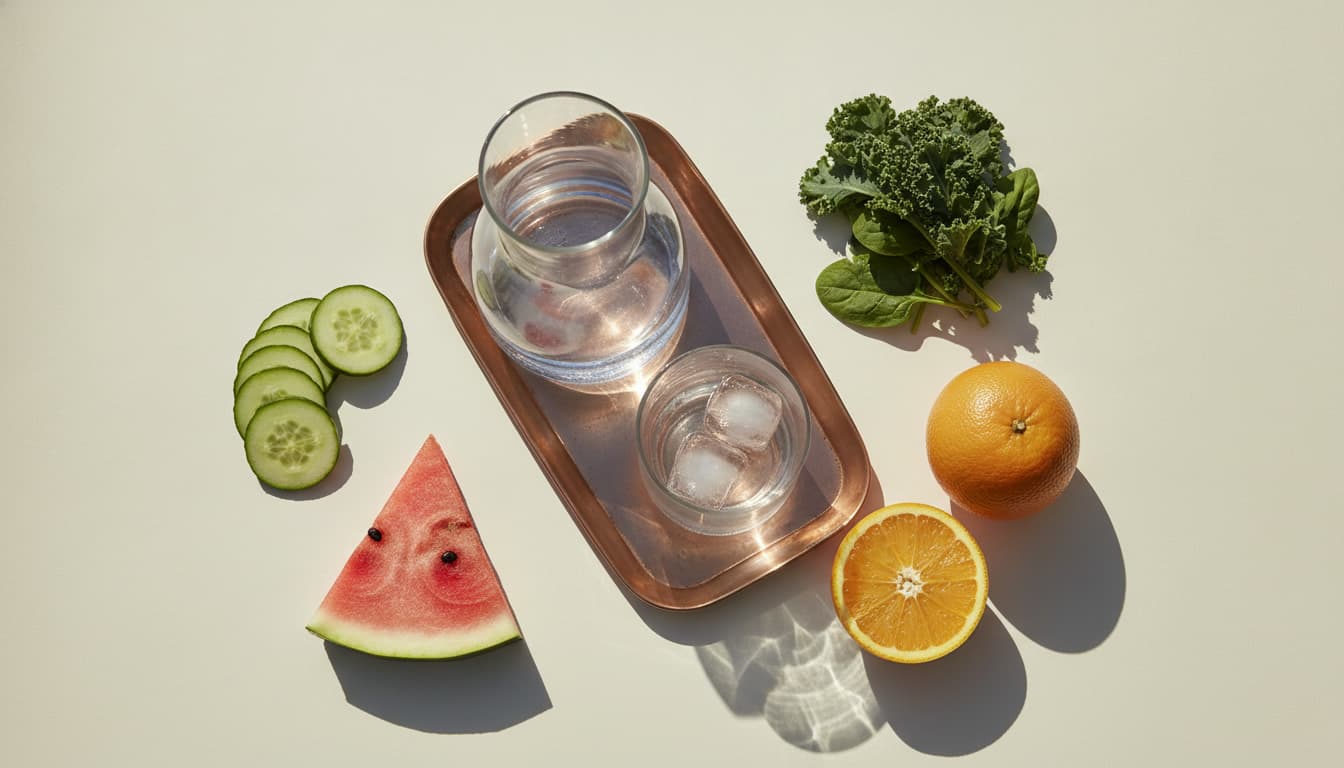 How much water per day, by the evidence