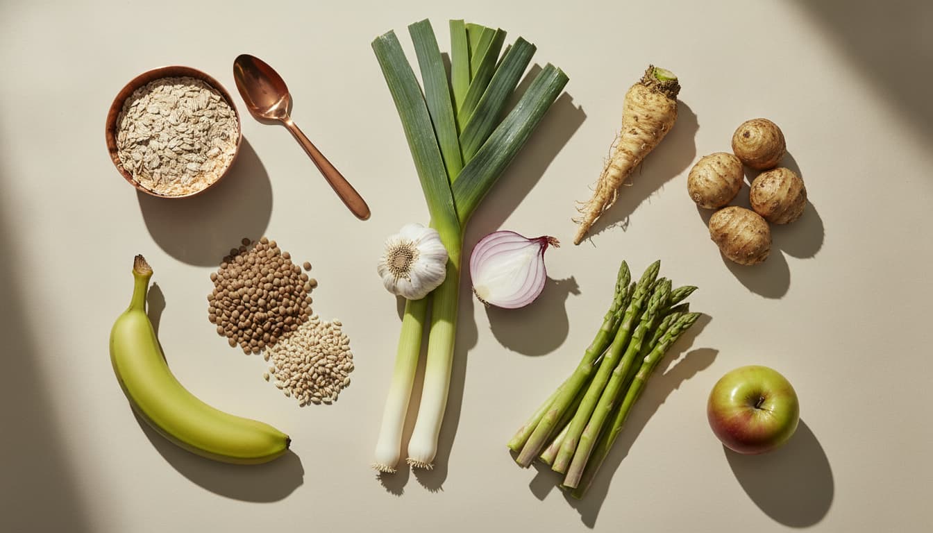 Prebiotic foods, ranked by fermentable fiber