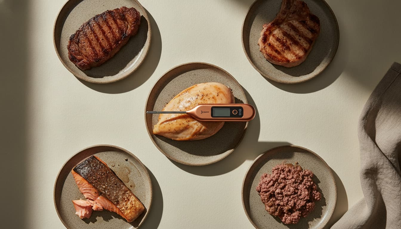 Safe internal cooking temperatures, and why each number is really a pair
